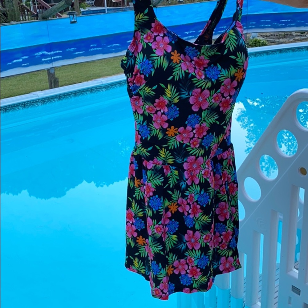 Woman Within one piece bathing suit